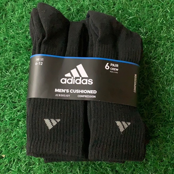 6 pairs socks set Adidas Men’s Cushioned Crew - Picture 2 of 16